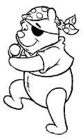 A coloring page of winnie the pooh